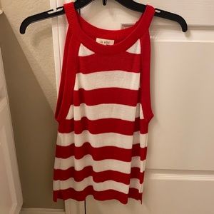 Red & white stripped tank top!